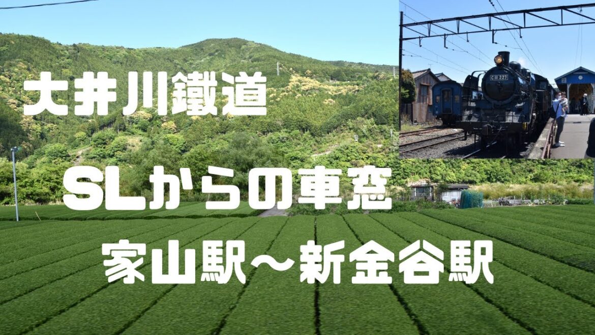 大井川鐵道　家山〜新金谷駅　SLからの車窓 / Oigawa railway steam locomotive travel from ieyama to shin-kanaya